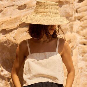 Ozma Mari Top Silk Noil Olive Small Rare